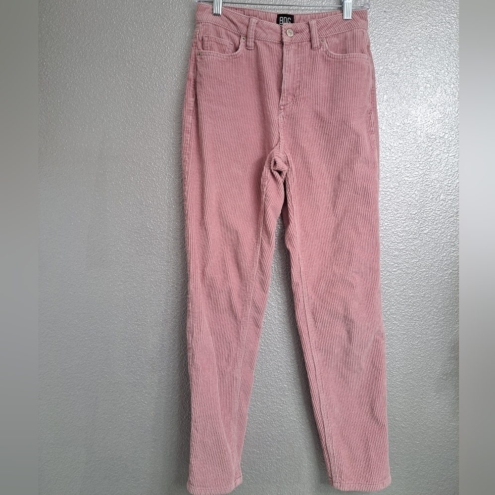 Urban Outfitters BDG Dusty Rose Corduroy High Rise Pants  Size 25